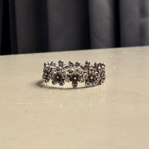Pandora Silver Floral Ring